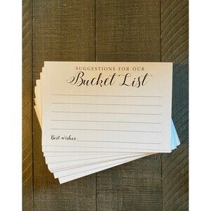 Bucket list cards- set of 95